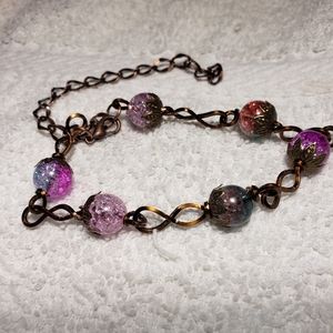 Love Infinity beaded bracelet handmade